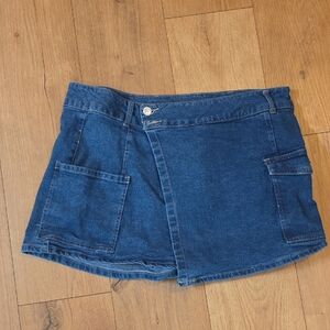 No Boundaries Denim Blue‎ Women's Skort Sz Juniors 21 Xxxl